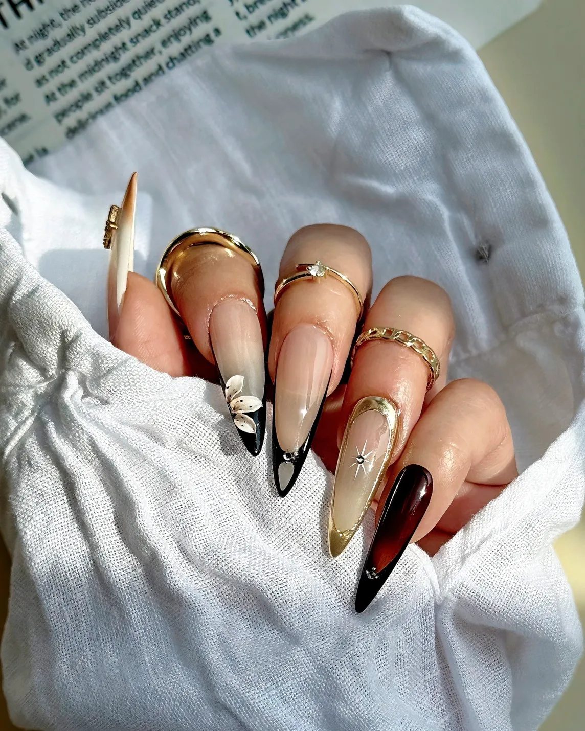 Privé Nail 水晶延甲作品，歐美長甲造型